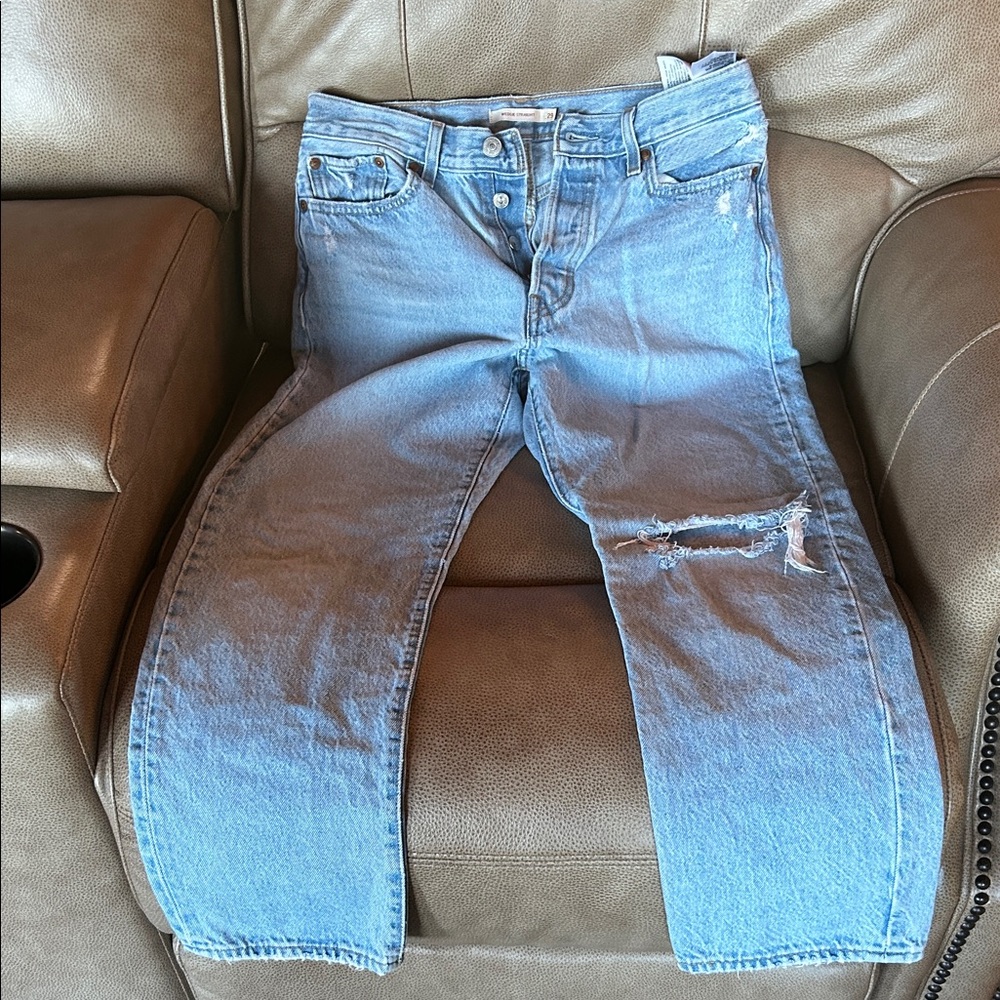 Levi's Light Blue Straight Leg Jeans
